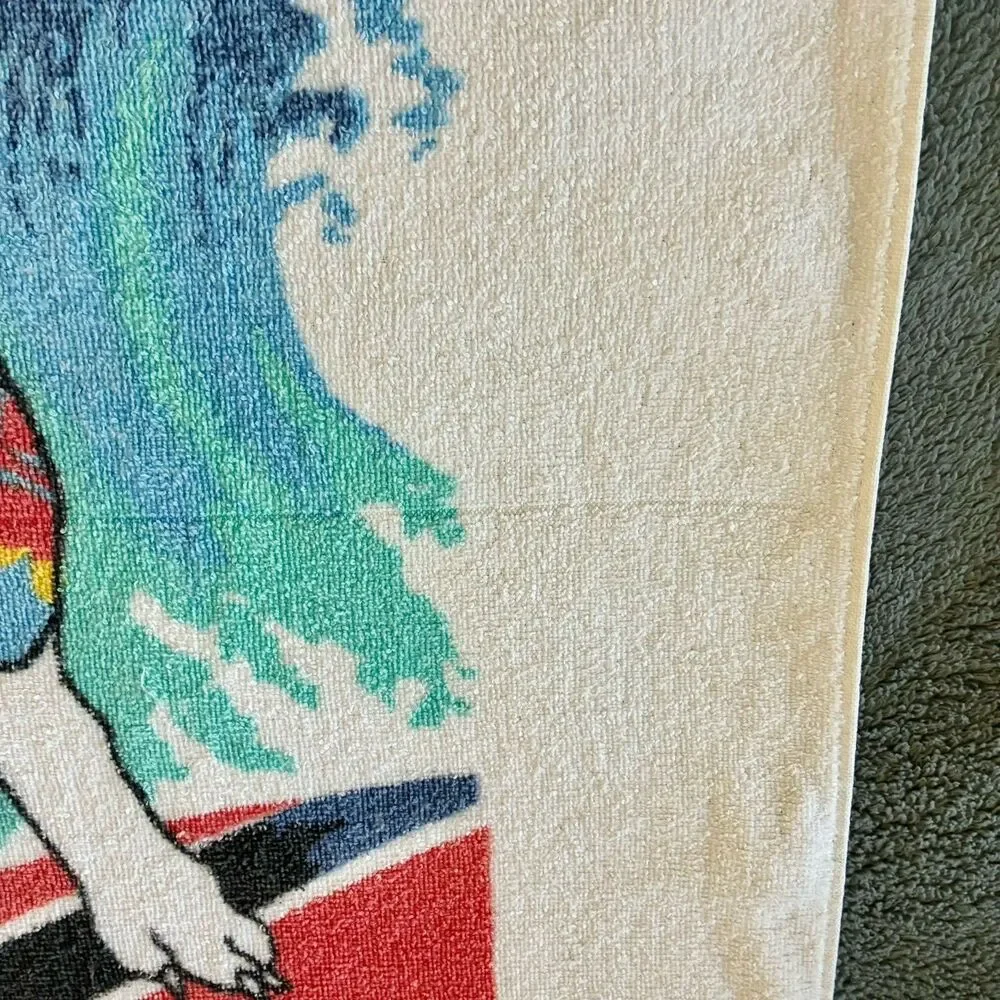 SPUDS MACKENZIE BEACH TOWEL Bud Light 1980s Party Animal Dog 57”x35” *READ*